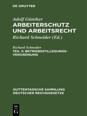 cover image of Betriebsstillegungsverordnung